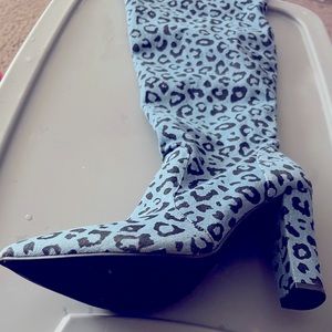 Jean knee high Boots Never been worn!!